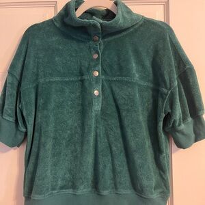 Evereve terry cloth short-sleeve sweatshirt